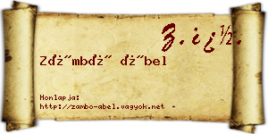 Zámbó Ábel névjegykártya