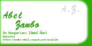 abel zambo business card